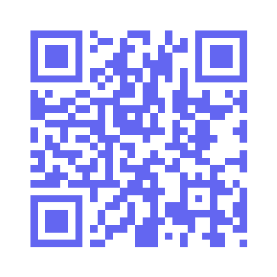 Branded QR code with custom purple color and light background